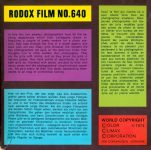 Rodox Film 640 Seduced Models first box back