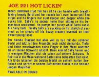 Joys Of Erotica 221 loop Hot Lickin catalogue