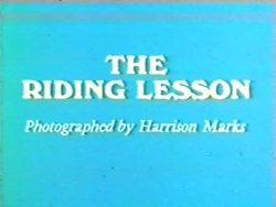 Harrison Marks The Riding Lesson title screen