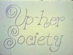 Up Her Society title screen